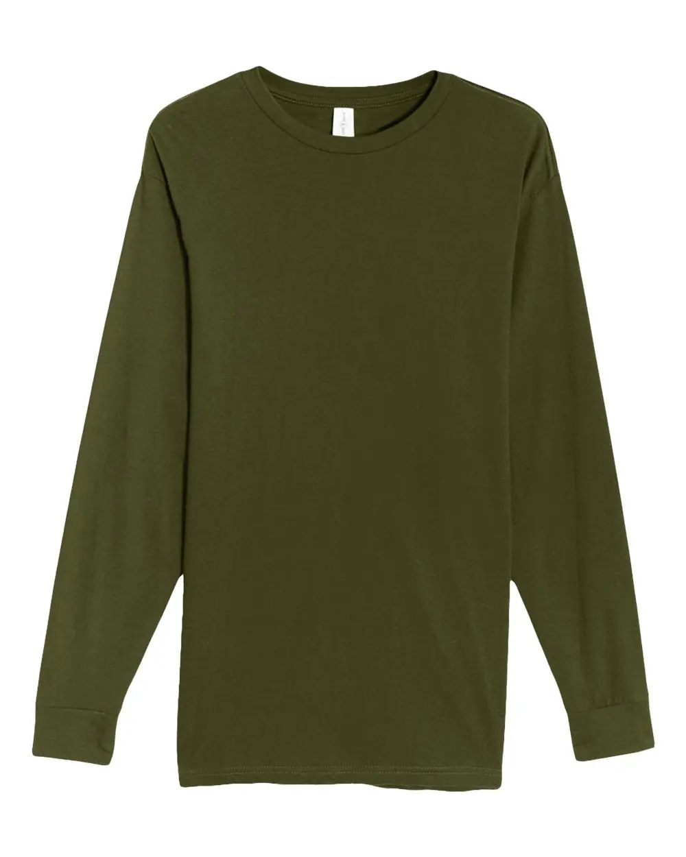 Lane Seven Heavyweight Long Sleeve T-Shirt in Army Green