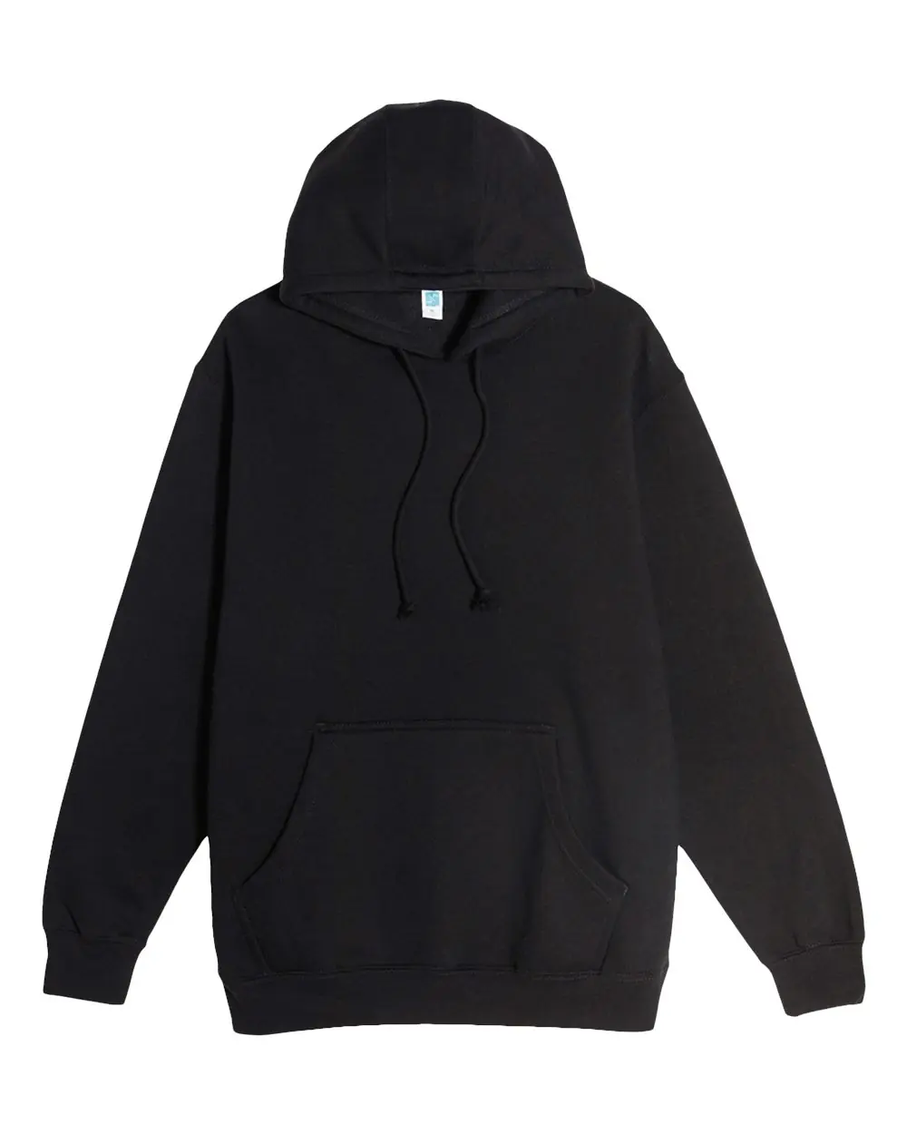 Lane Seven Unisex Heavyweight Pullover Hooded Sweatshirt in Black