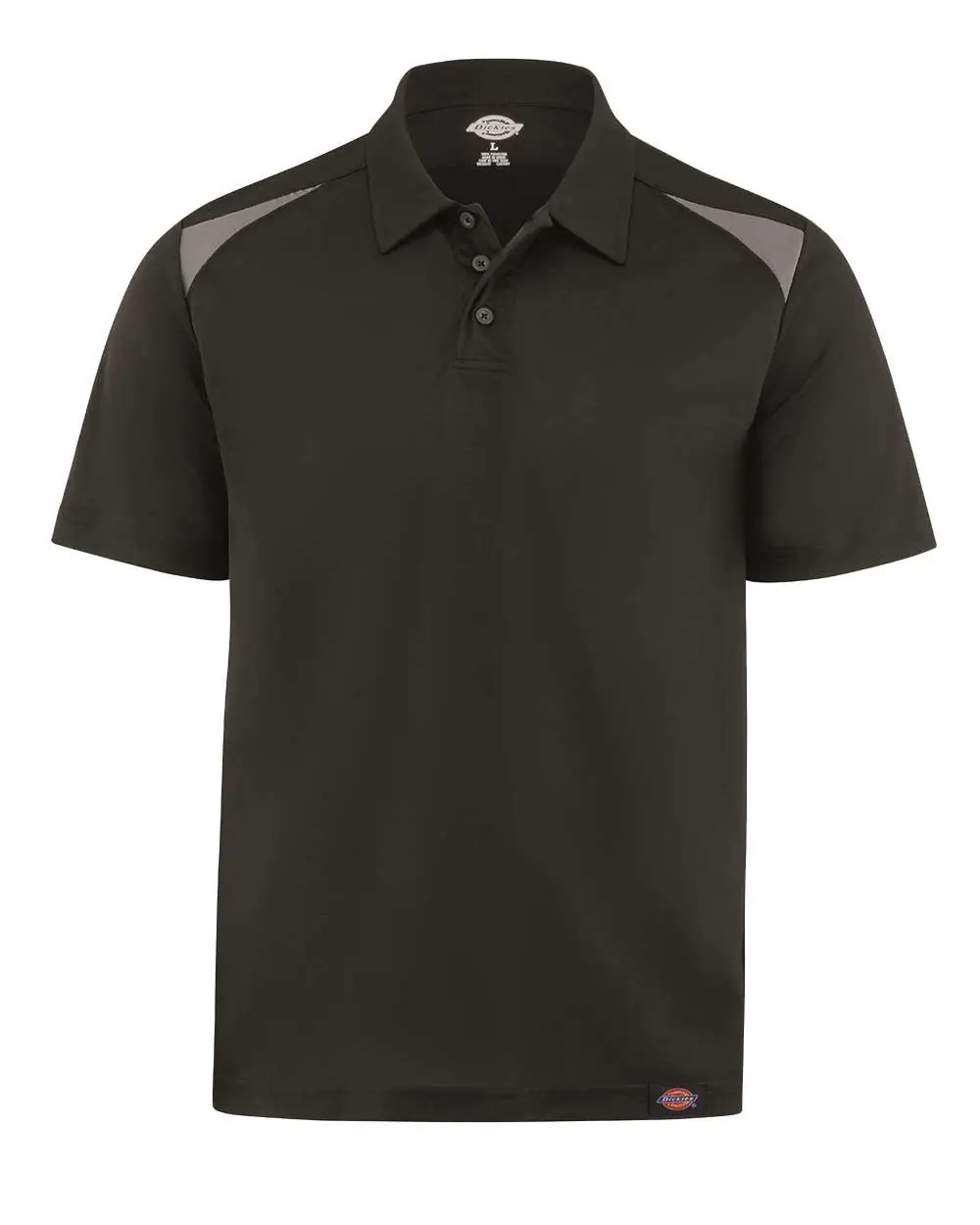 Dickies Unisex Team Performance Short Sleeve Work Shirt in Black/ Smoke