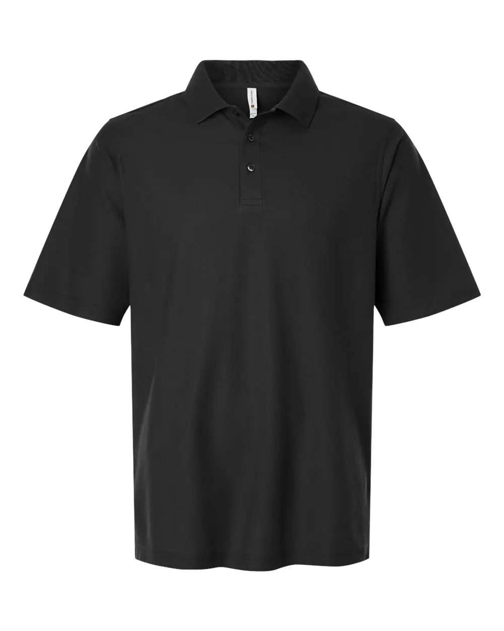 Harriton Men's Maverick CVC Pique Polo in Black