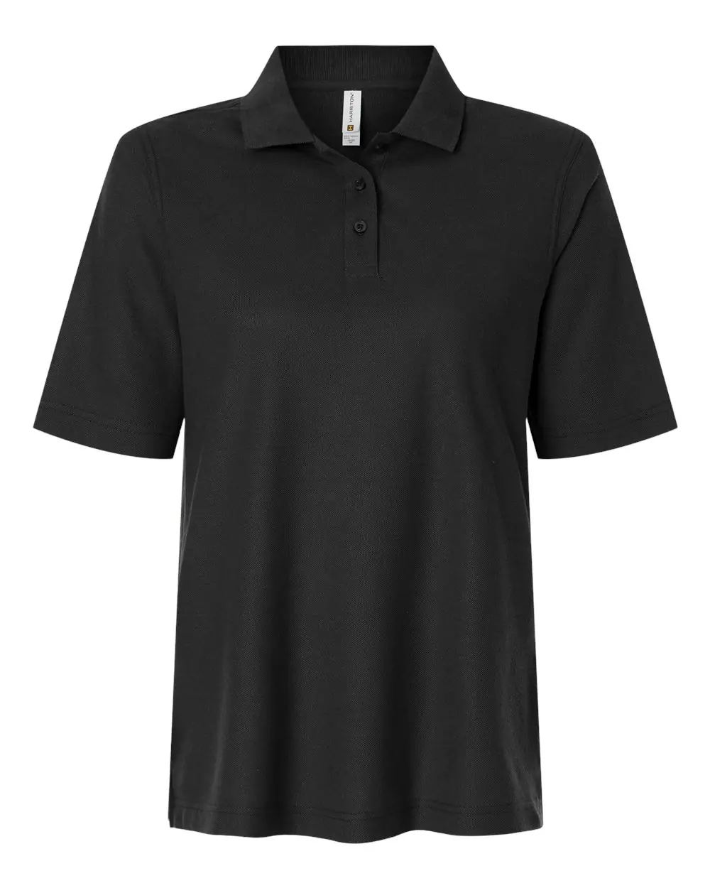 Harriton Women's Maverick CVC Pique Polo in Black