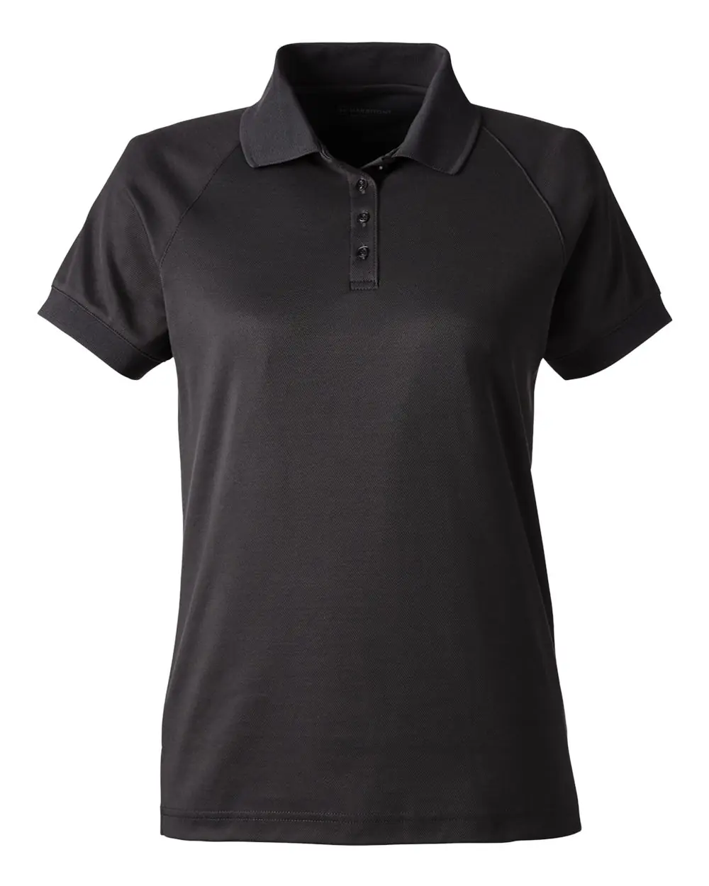 Harriton Women's Charge Snag and Soil Protect Polo in Black