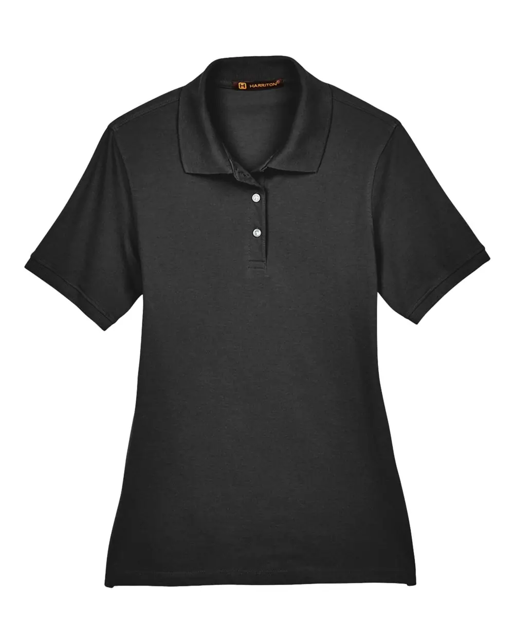 Harriton Women's Easy Blend Polo in Black