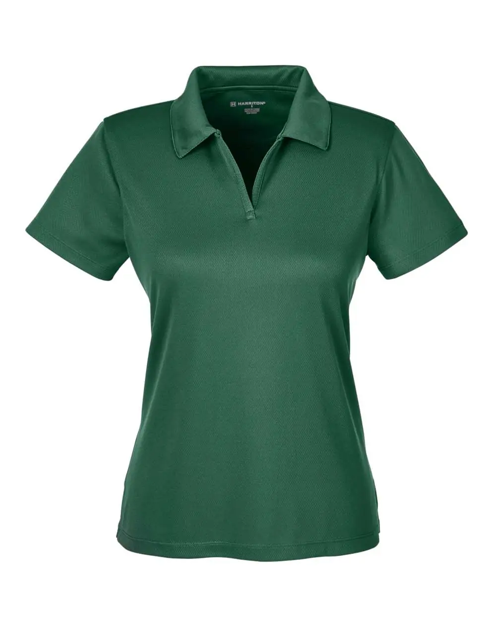 Harriton Women's Double Mesh Polo in Dark Green