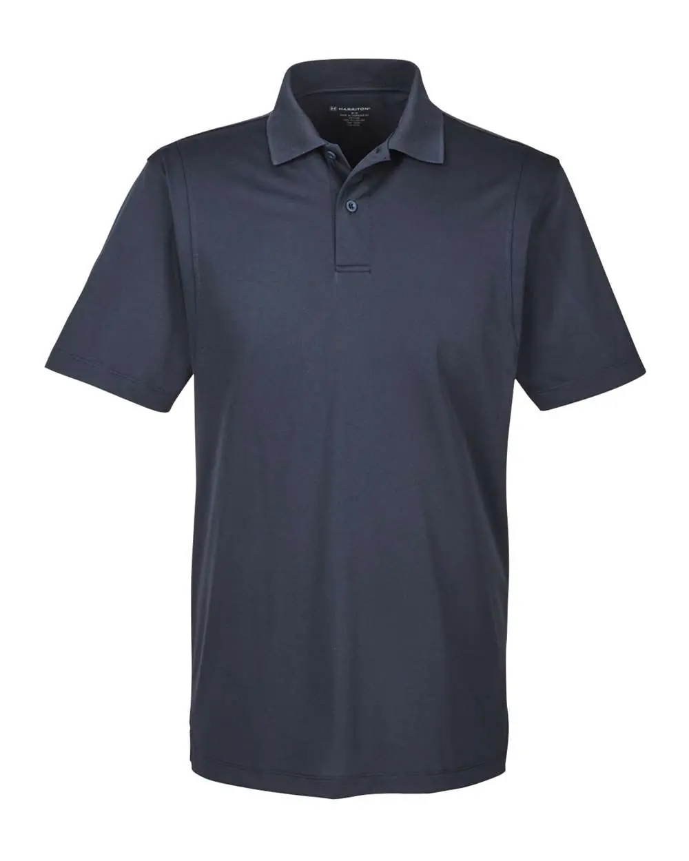 Harriton Men's Micro Piqué Polo in Navy