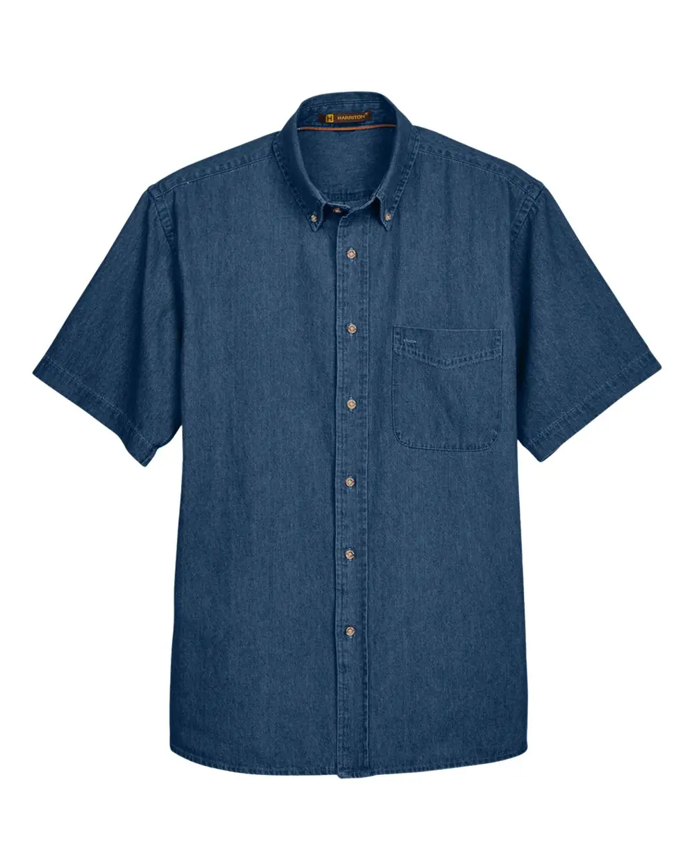 Harriton Men's Denim Shirt in Dark Denim
