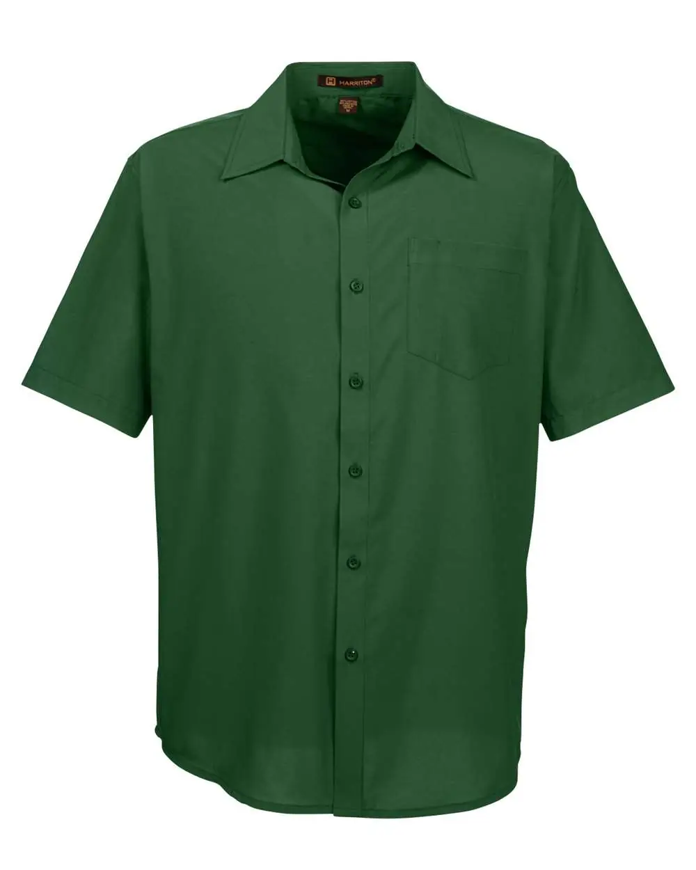 Harriton Men's Paradise Short Sleeve Performance Shirt in Palm Green