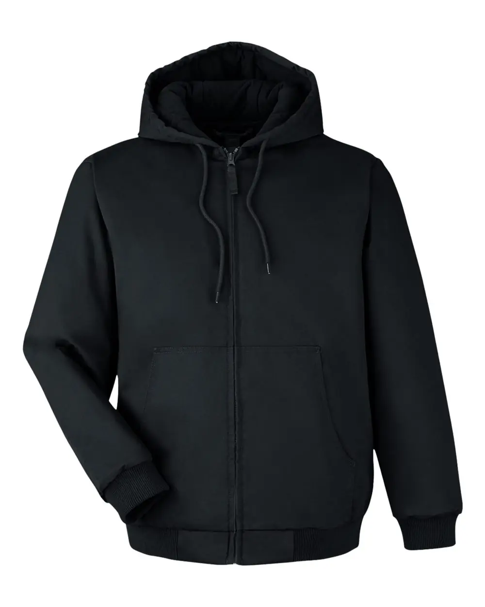 Harriton Unisex ClimaBloc® Heavyweight Hooded Full-Zip Jacket in Black