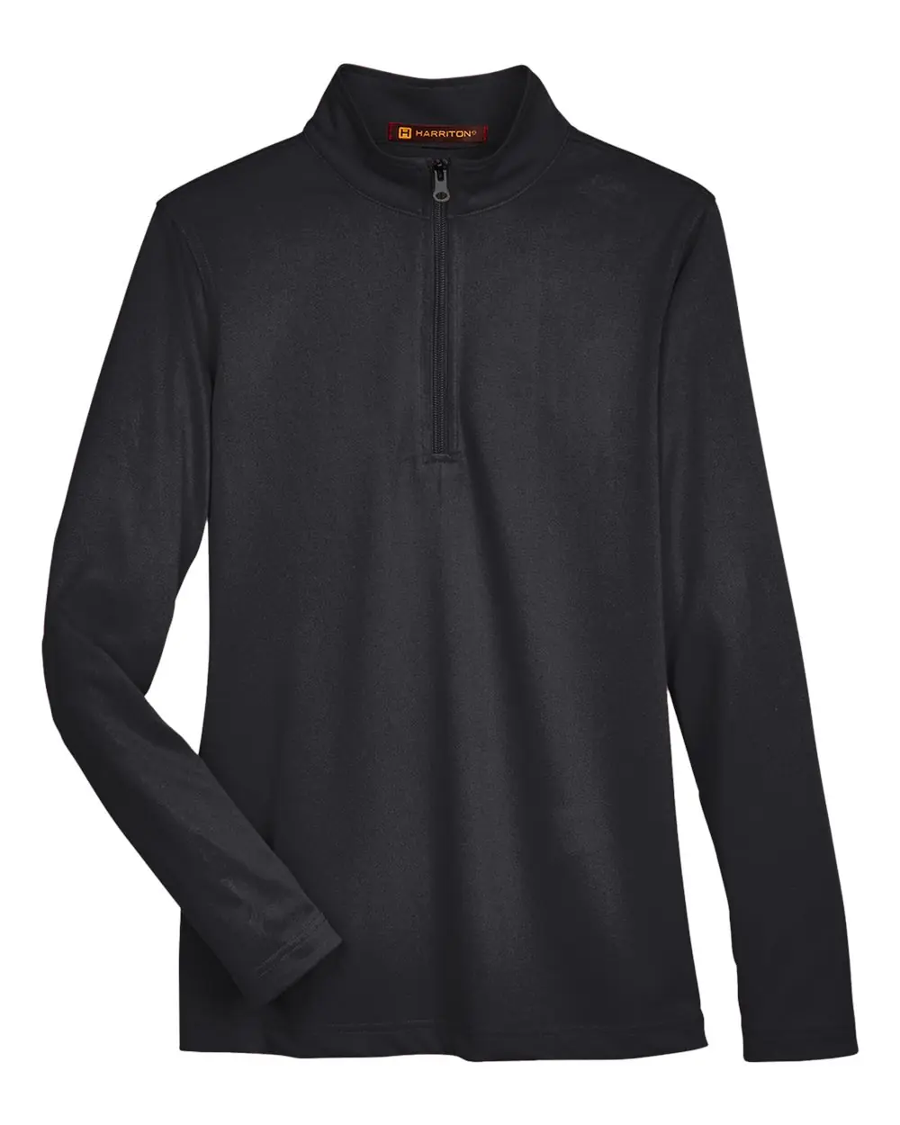 Harriton Women's Advantage Snag Protection Plus Quarter-Zip Pullover in Black