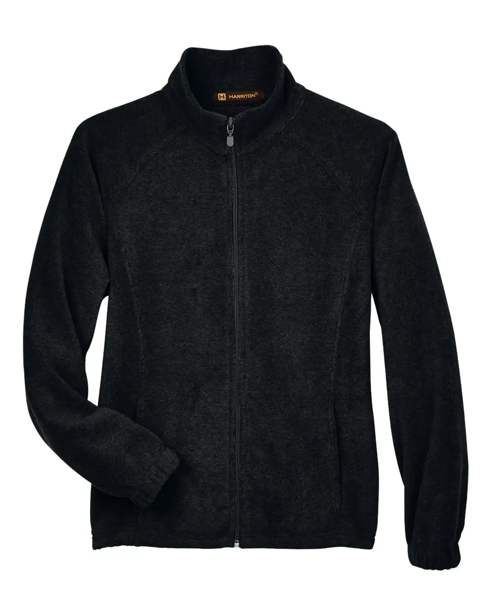 Harriton Women's Full-Zip Fleece in Black
