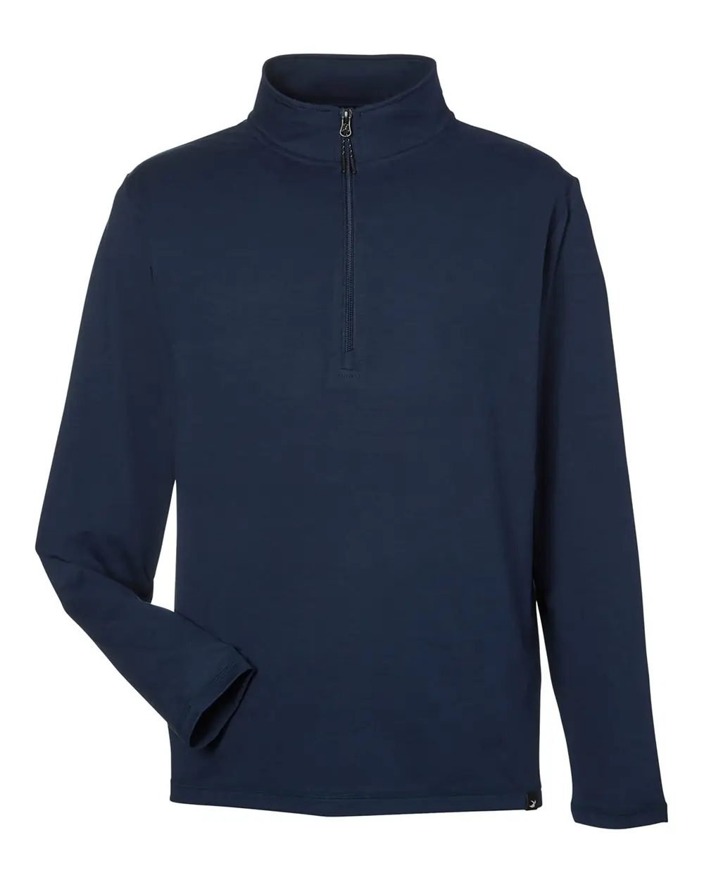 Glyder Men's Fairway Marbled Jersey Quarter-Zip Pullover in Navy Marble