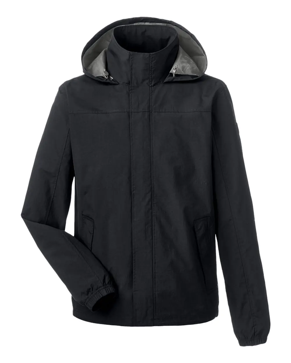 Nautica Men's Voyage Hooded Rain Jacket in Black