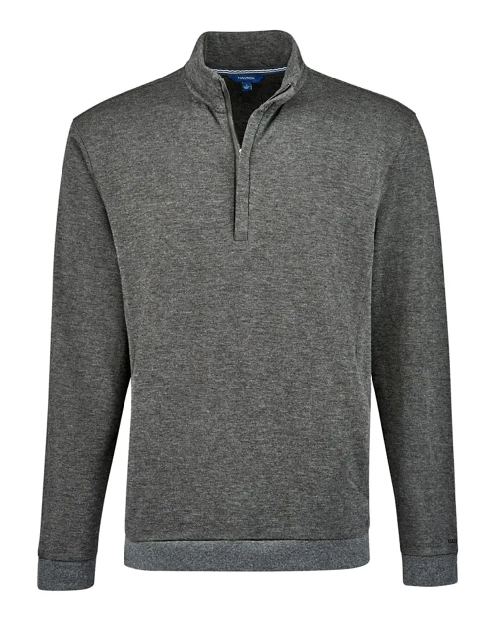 Nautica Unisex Explorer Fleece Quarter-Zip Pullover in Charcoal Heather