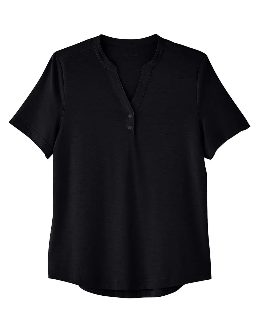 North End Women's JAQ Snap-Up Stretch Performance Polo in Black