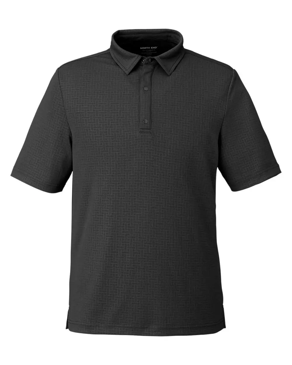 North End Men's Replay Recycled Pique Polo in Black