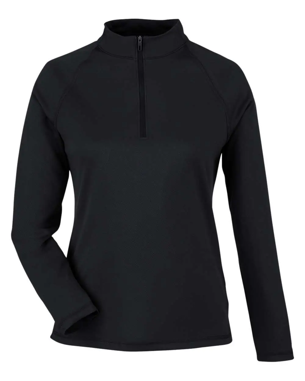 North End Women's Express Tech Performance Pique Quarter-Zip Pullover in Black