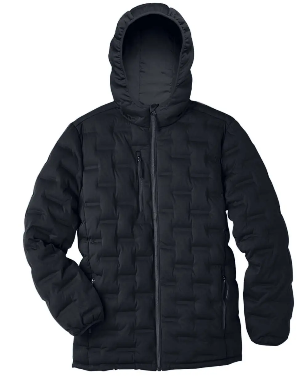 North End Men's Loft Puffer Jacket in Black/ Carbon