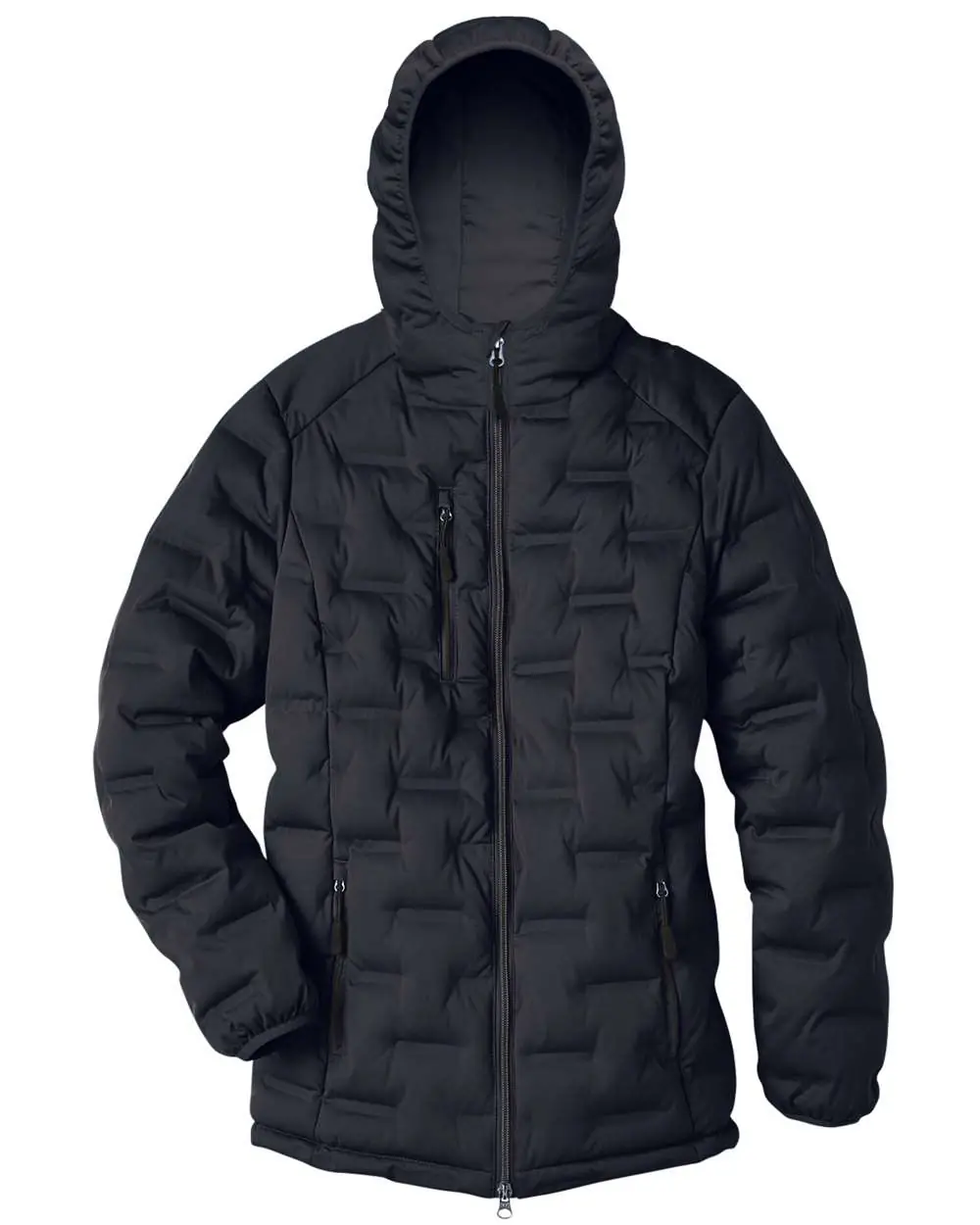 North End Women's Loft Puffer Jacket in Black/ Carbon