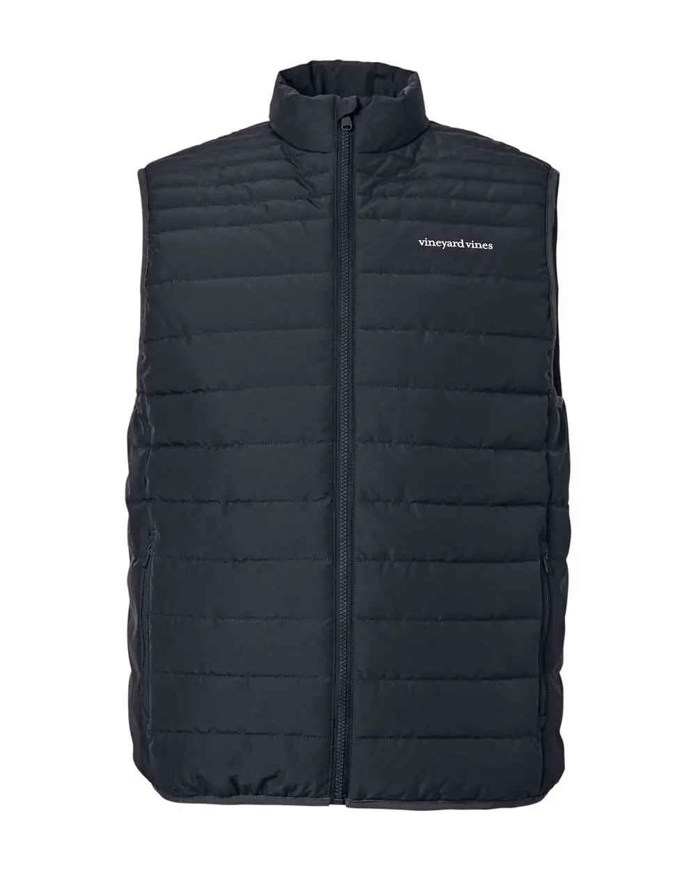 vineyard vines Men's Mountain Weekend Puffer Vest in Jet Black