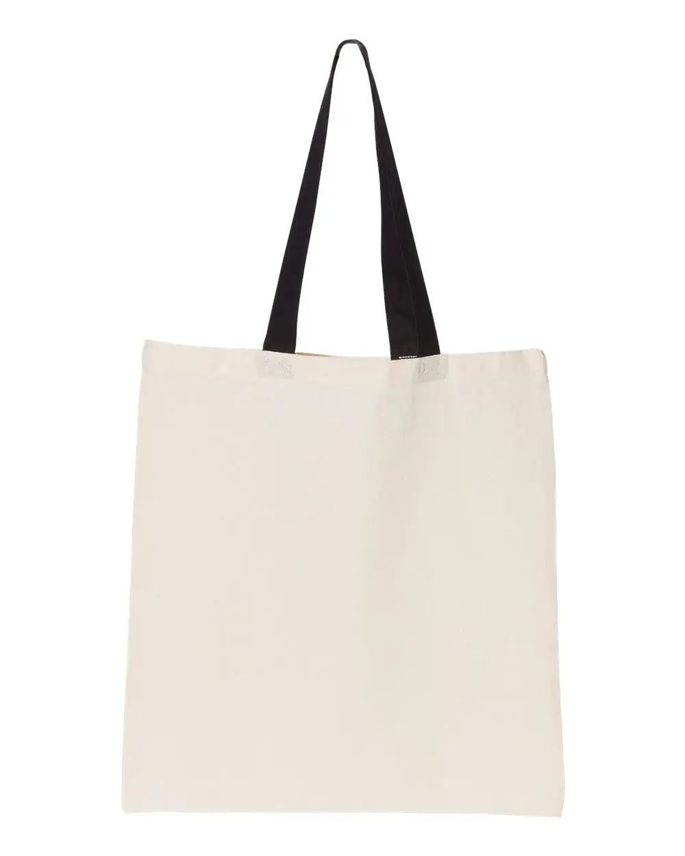 OAD Contrast-Color Handle Tote in Natural/ Black