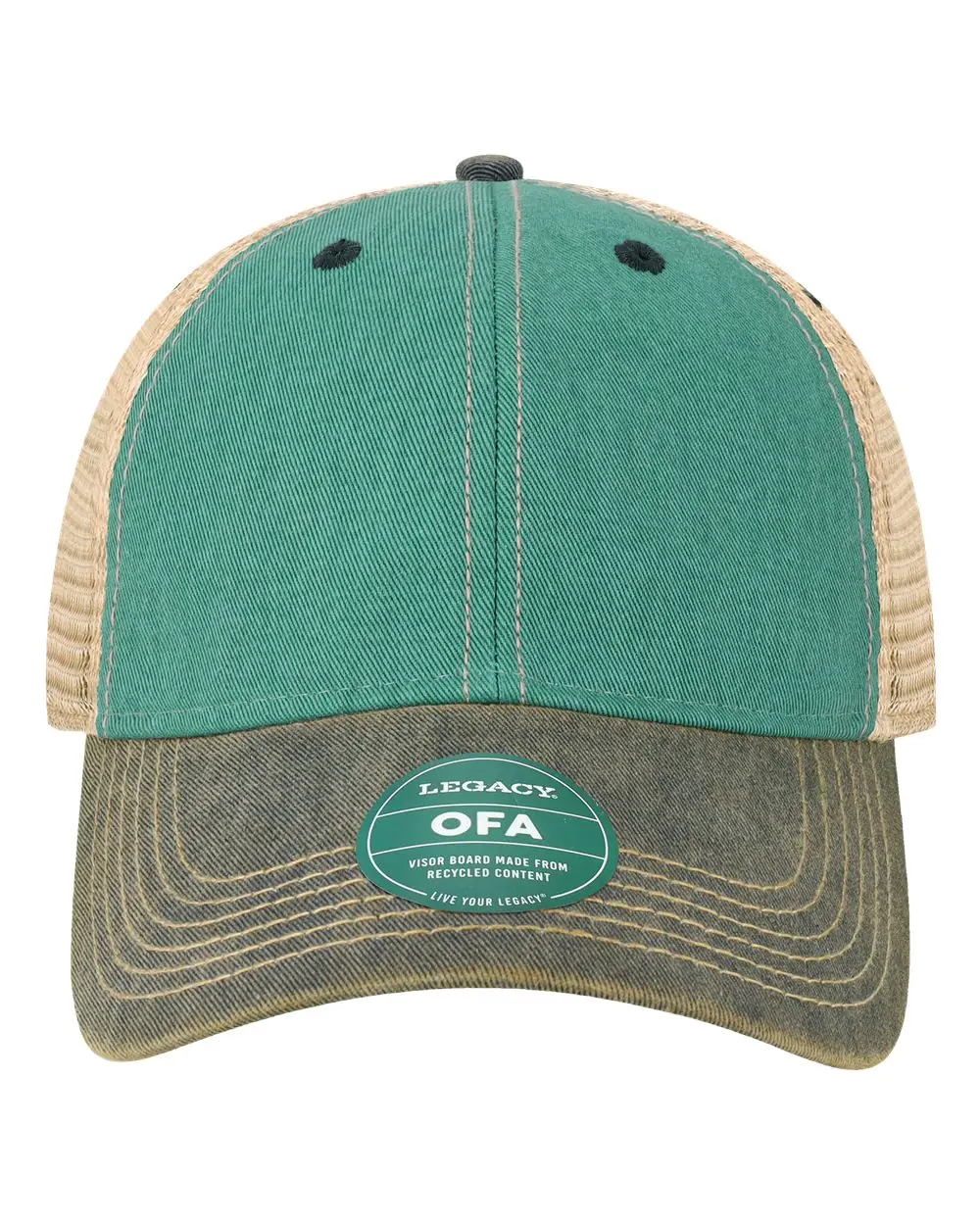 LEGACY Old Favorite Trucker Cap in Aqua Blue/ Navy