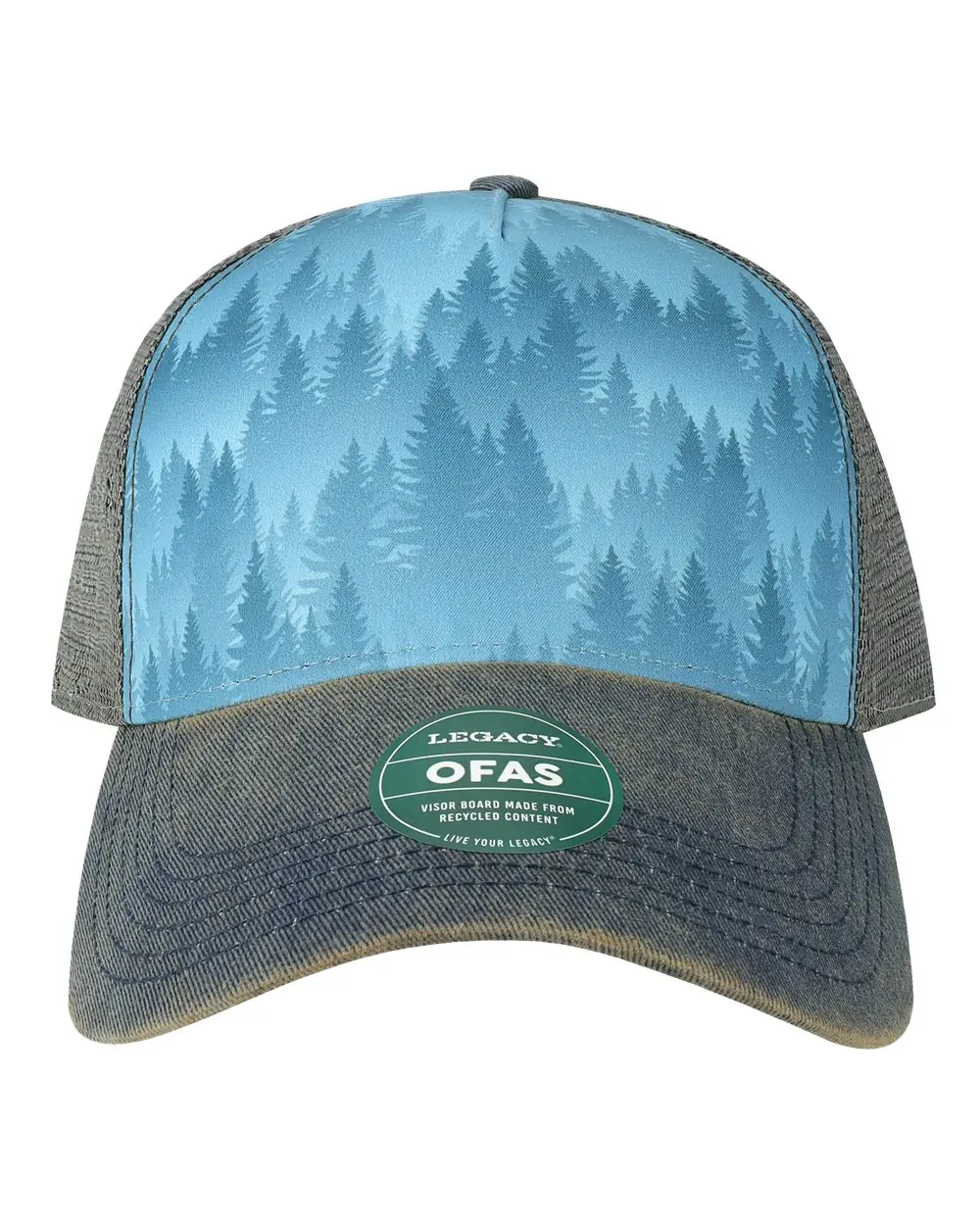 LEGACY Old Favorite Five-Panel Trucker Cap in Blue Pines