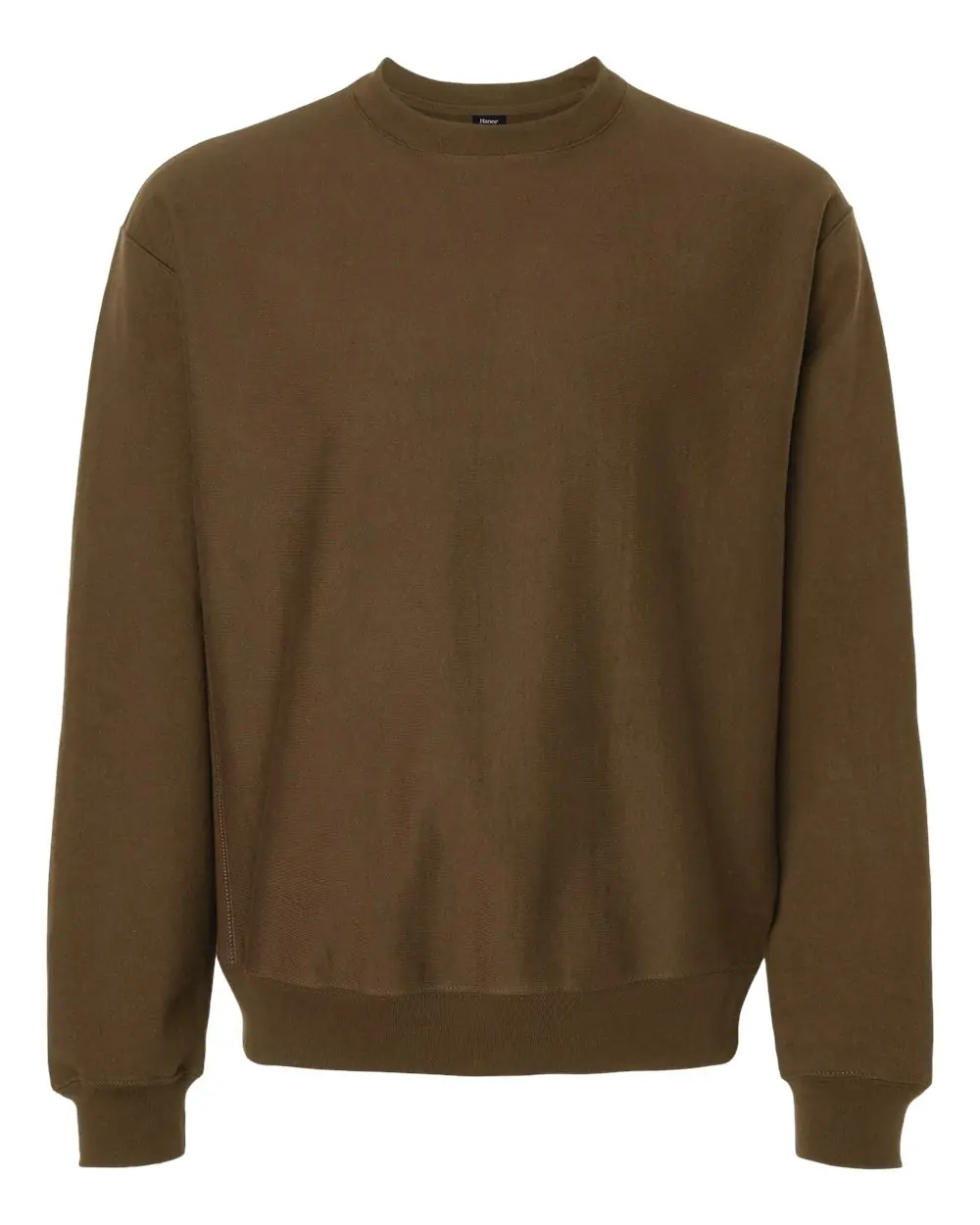 Hanes Unisex Beefy® Sweats Premium Heavyweight Crewneck Sweatshirt in Army Brown