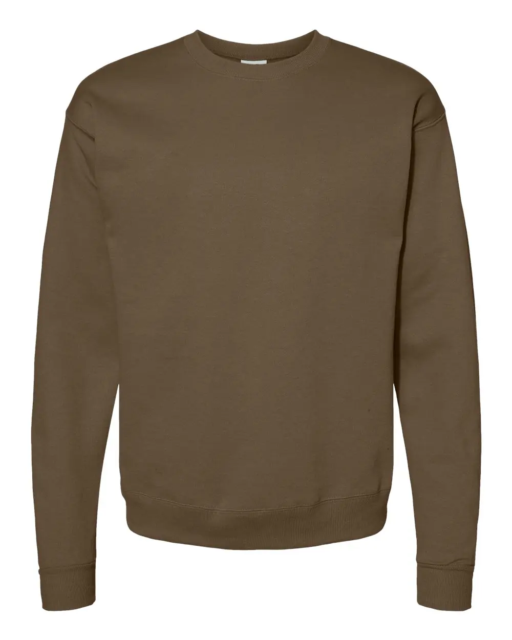 Hanes Unisex EcoSmart® Crewneck Sweatshirt in Army Brown