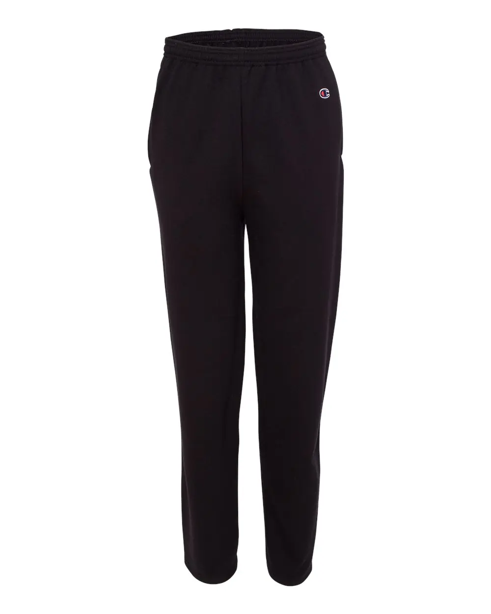 Champion Men's Powerblend® Open-Bottom Sweatpants with Pockets in Black