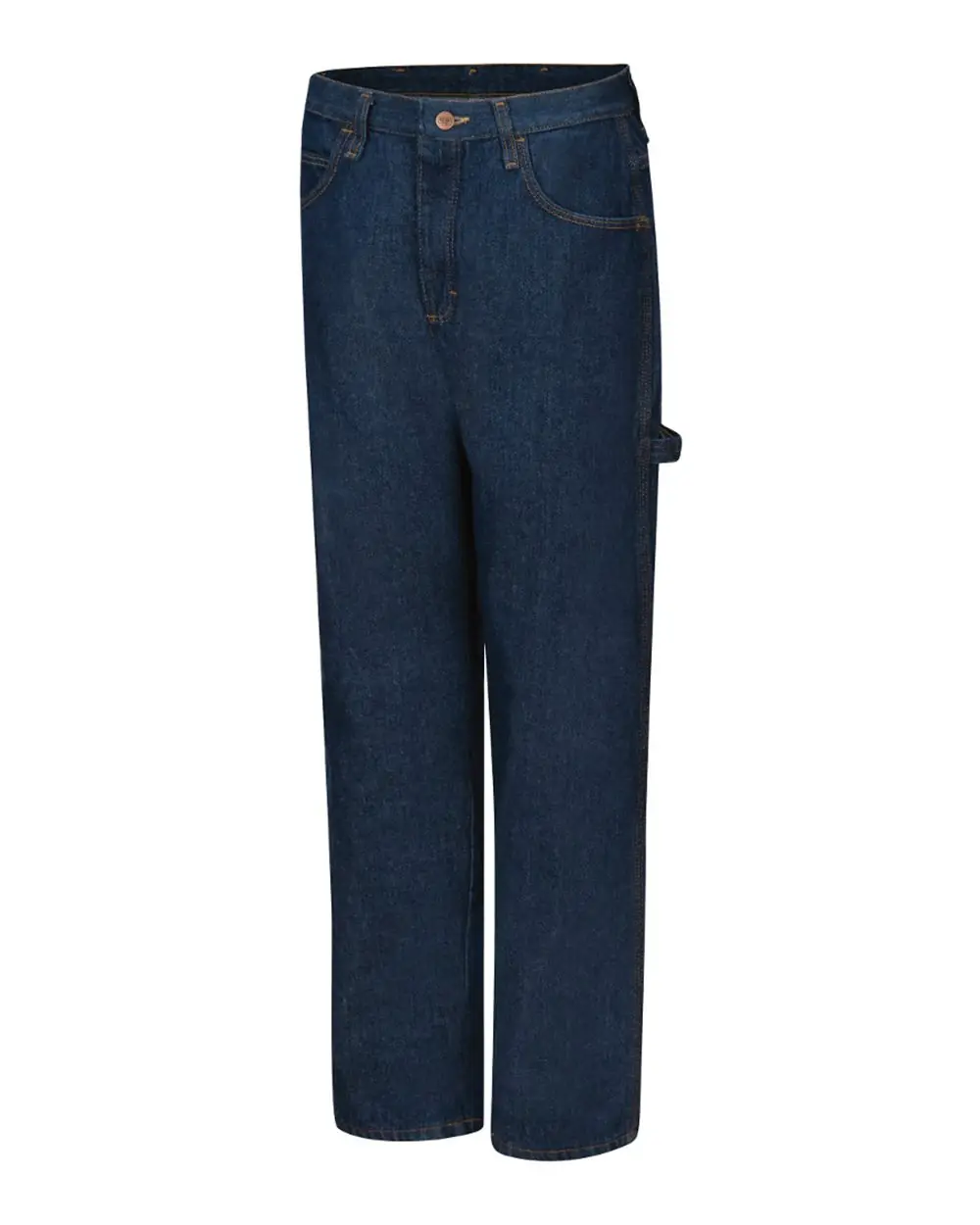 Red Kap Men's Loose Fit Dungaree in Prewashed Indigo - Unhemmed