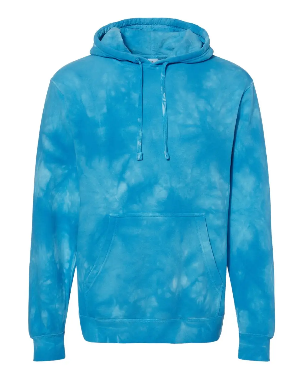 Independent Trading Co. Unisex Midweight Tie-Dyed Hooded Sweatshirt in Tie Dye Aqua Blue