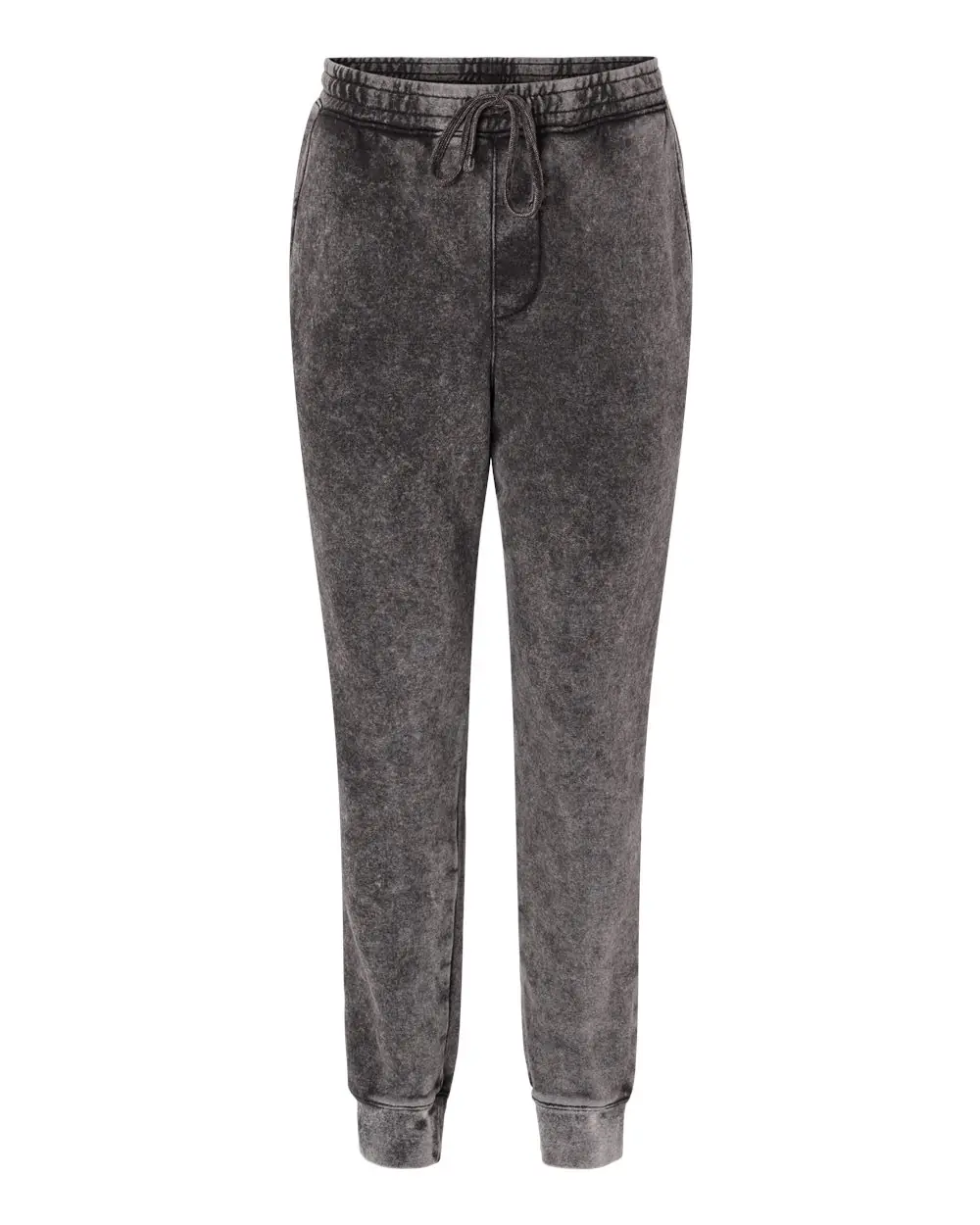 Independent Trading Co. Unisex Mineral Wash Fleece Sweatpants in Black