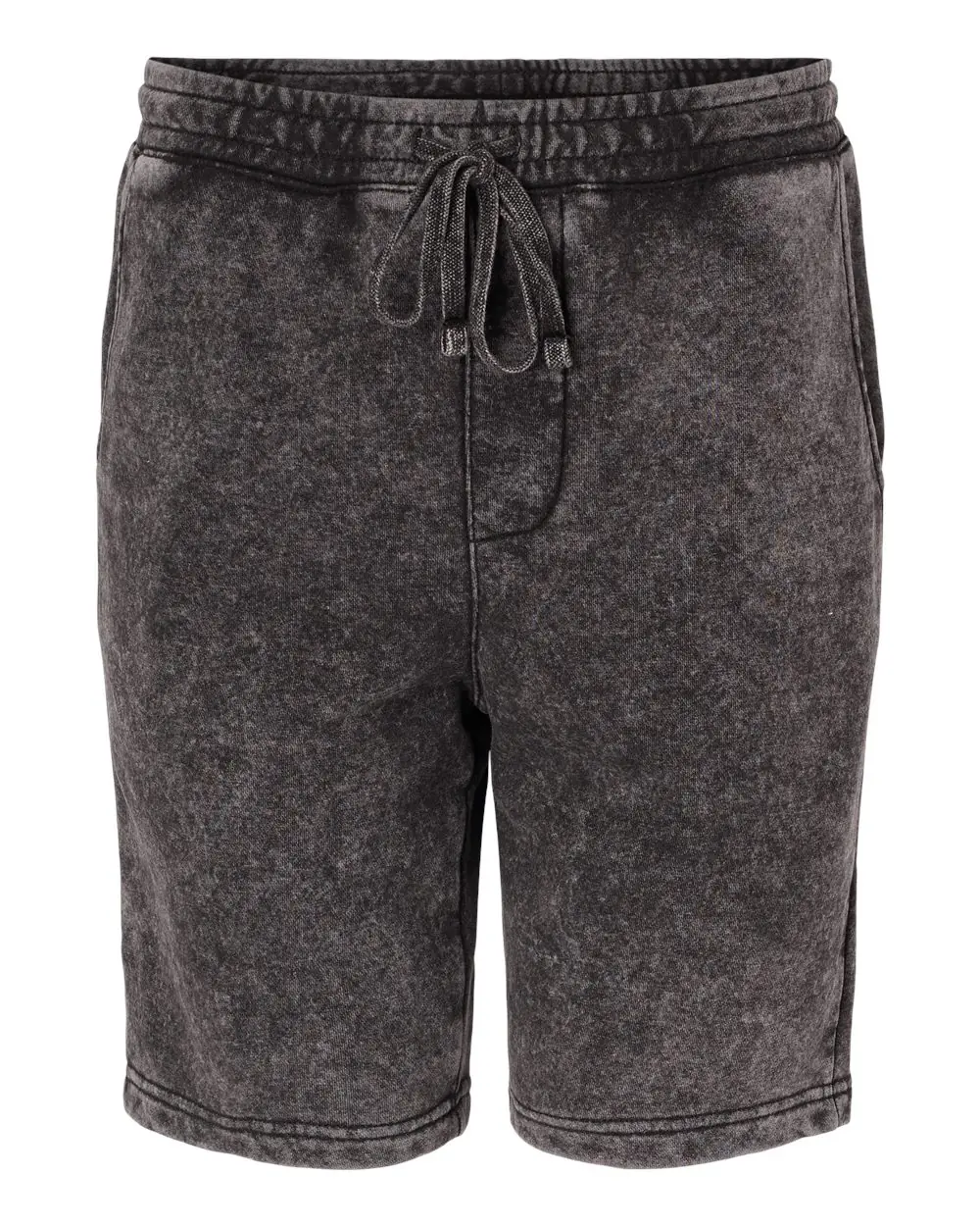 Independent Trading Co. Unisex Mineral Wash Fleece Shorts in Black