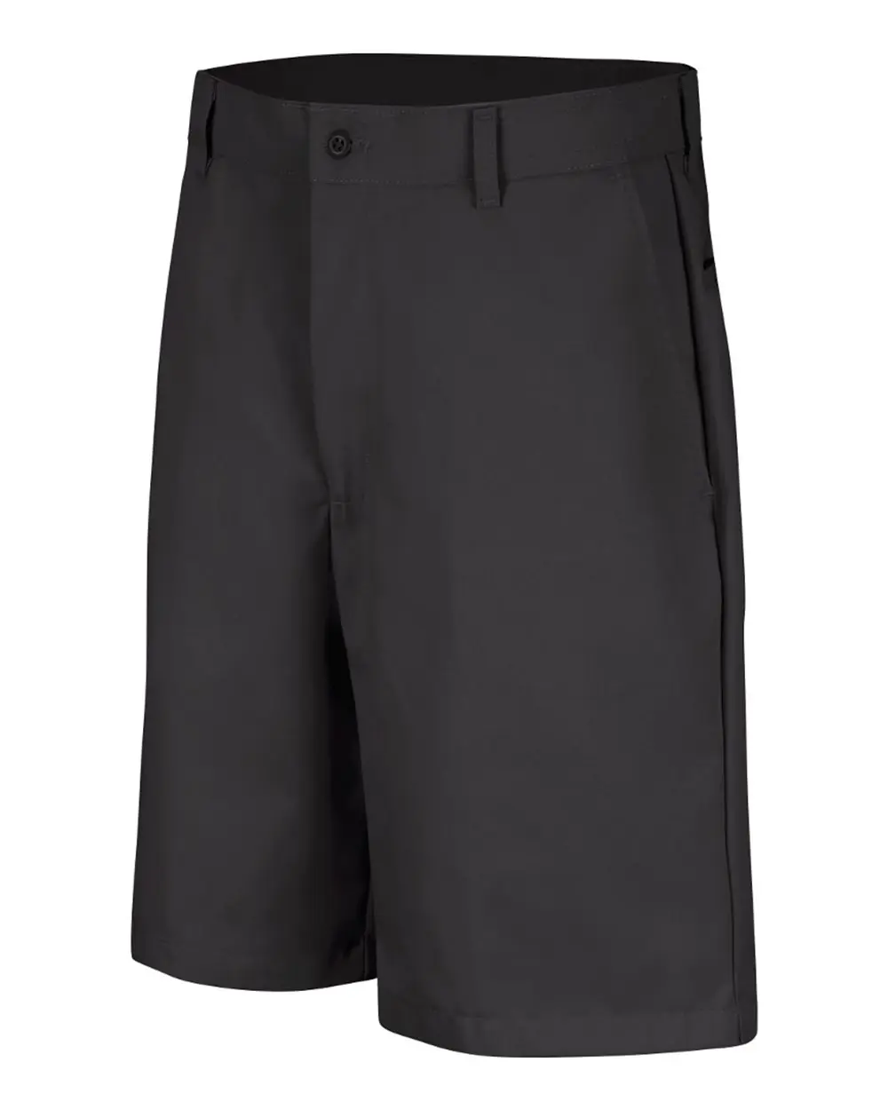 Red Kap Men's Plain Front Shorts in Black