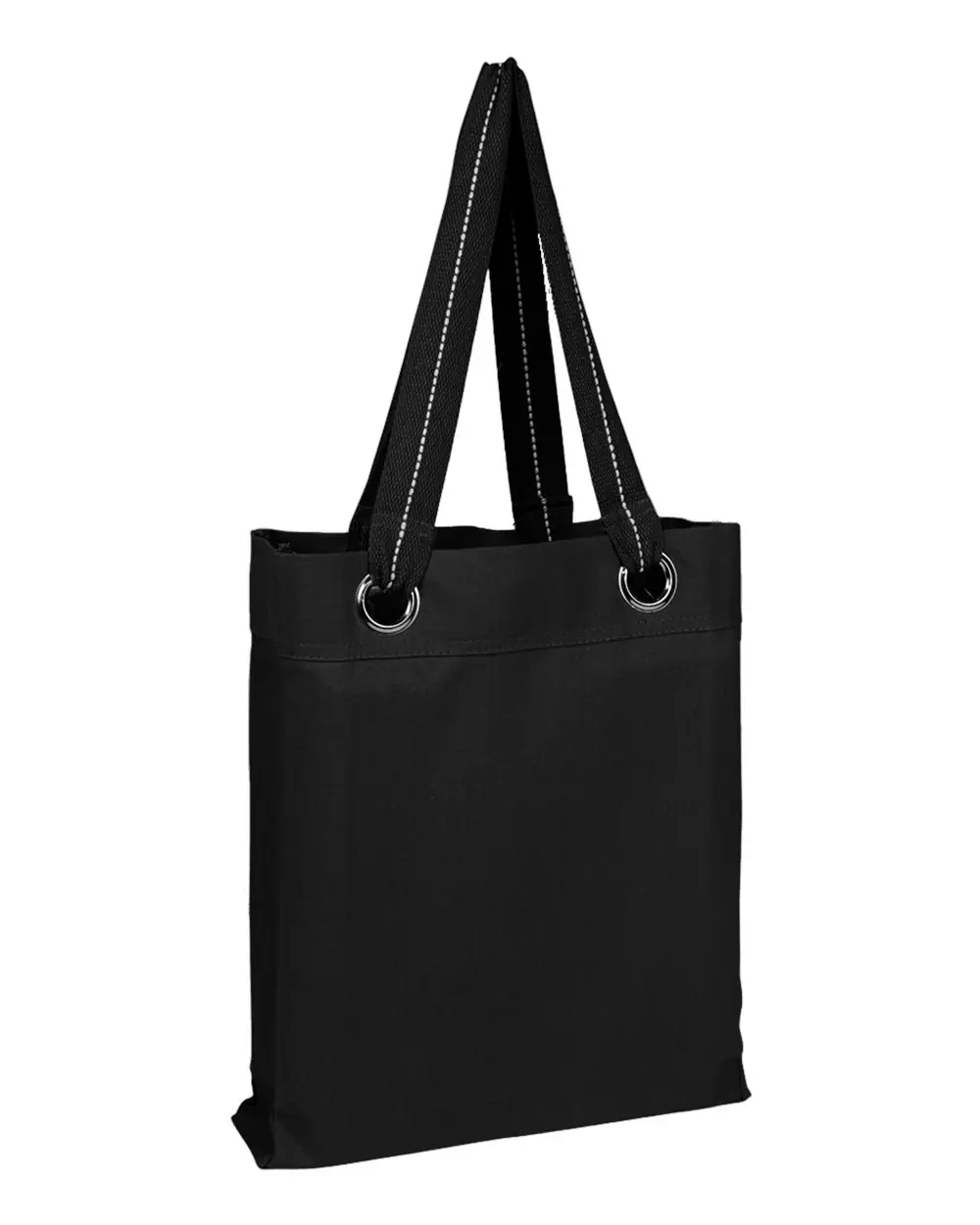 Q-Tees Large Grommet Tote in Black