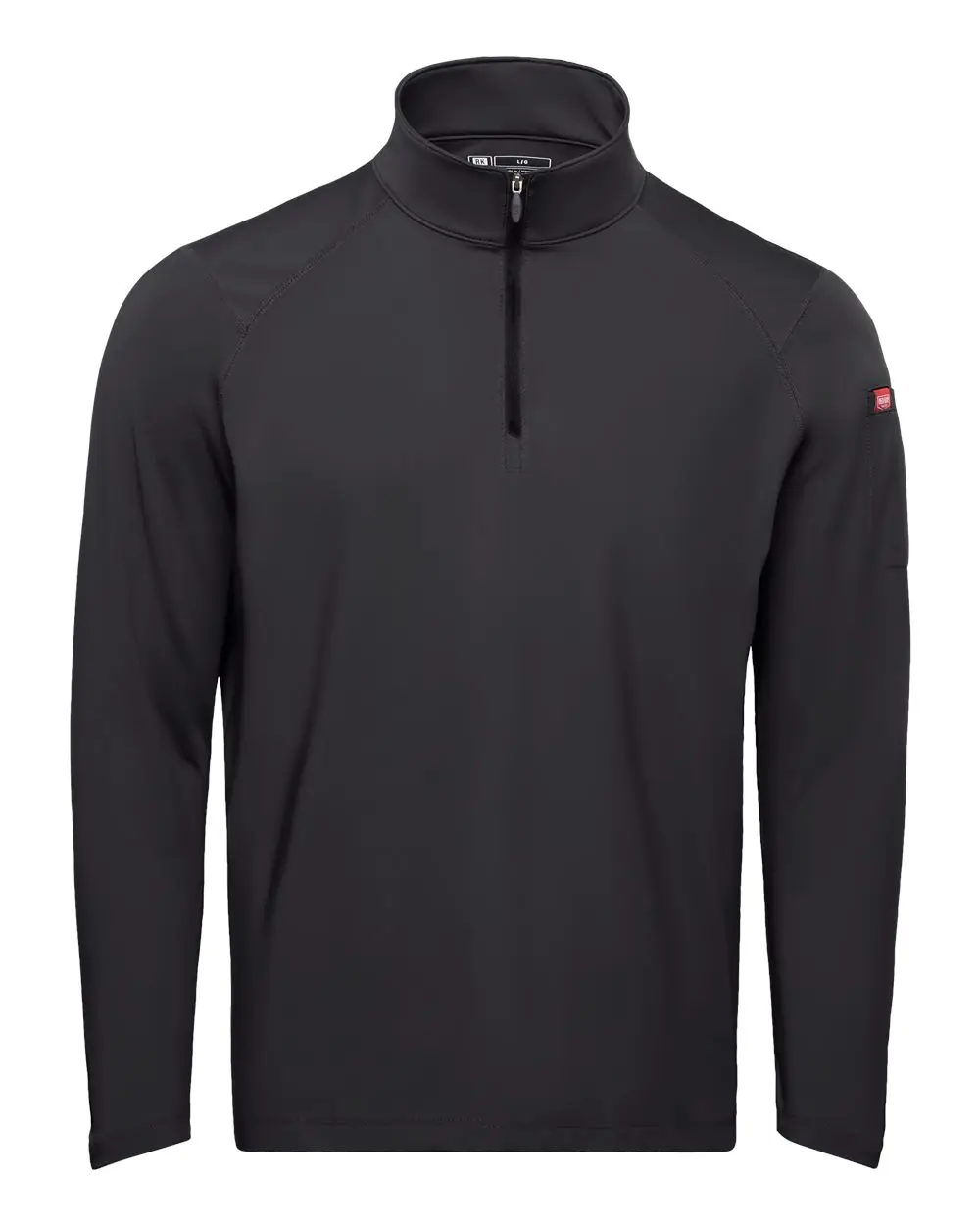 Red Kap Men's Performance Cadet Collar Quarter-Zip Pullover in Black