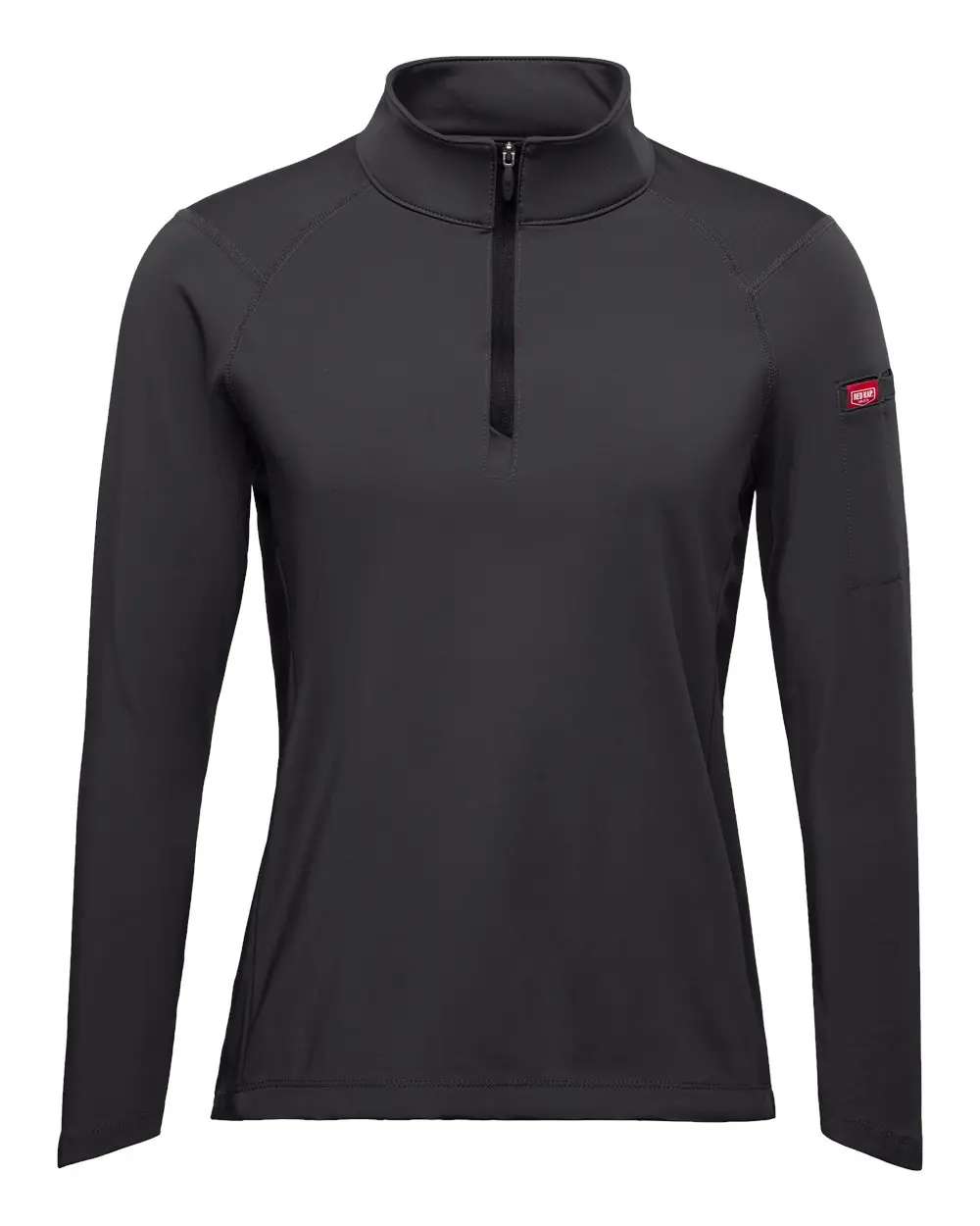 Red Kap Women's Performance Cadet Collar Quarter-Zip Pullover in Black