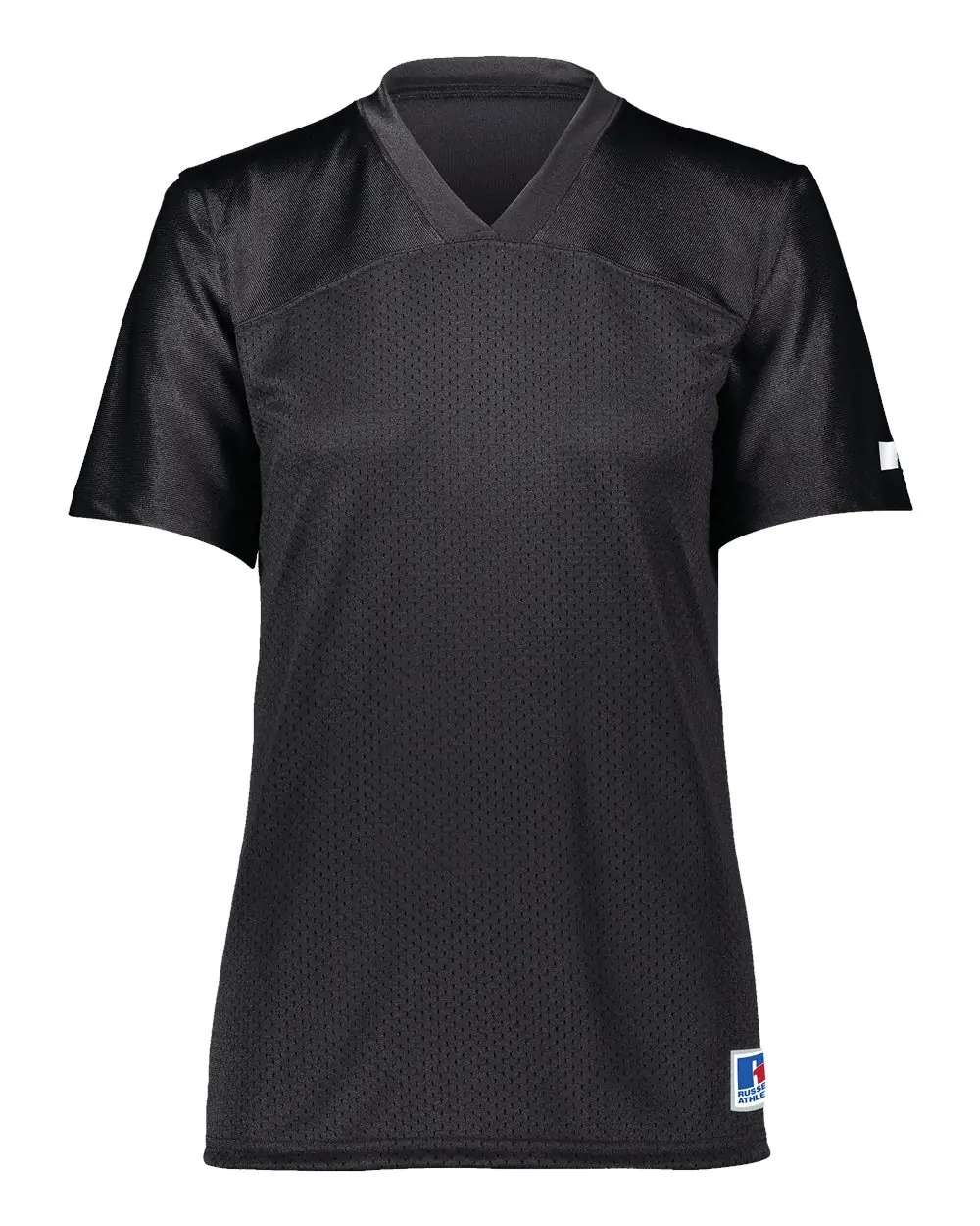Russell Athletic Women's Solid Flag Football Jersey in Black