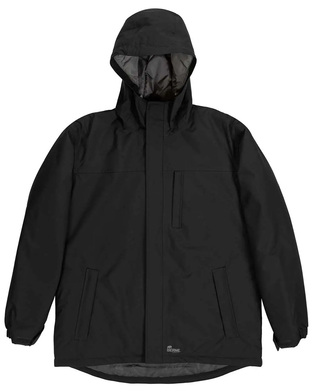 Berne Apparel Men's Coastline Waterproof Storm Jacket in Black