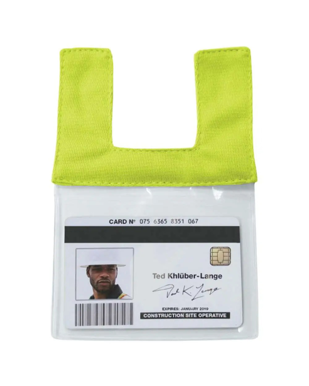 Kishigo Retractable Clear ID Pocket in Lime