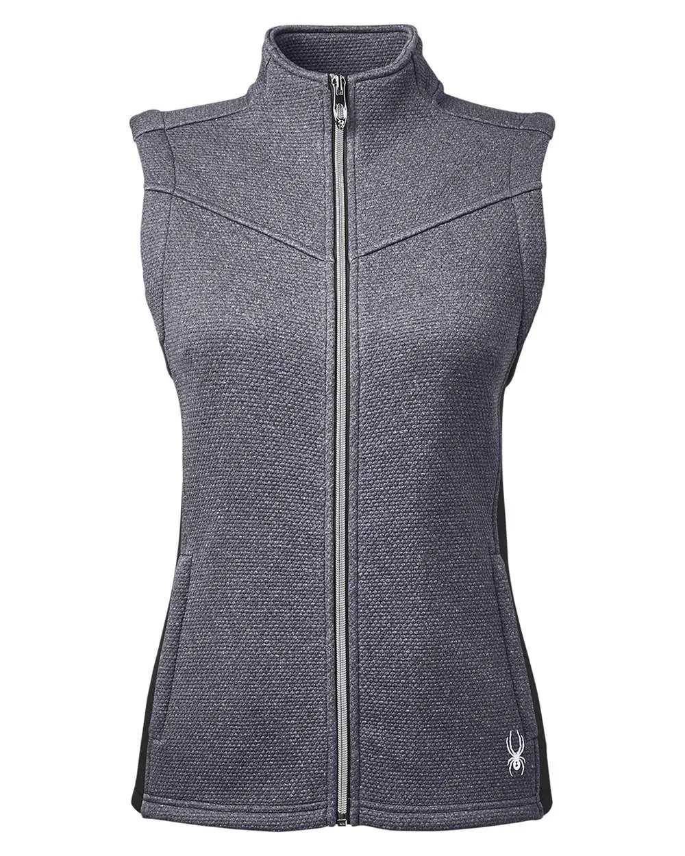 Spyder Women's Pursuit Vest in Black Heather/ Black