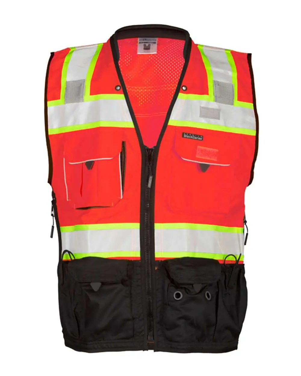 Kishigo Unisex Premium Black Series® Surveyors Vest in Fluorescent Red (S5702)