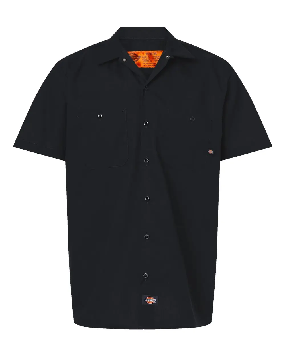 Dickies Men's Tall Industrial Short Sleeve Work Shirt in Black