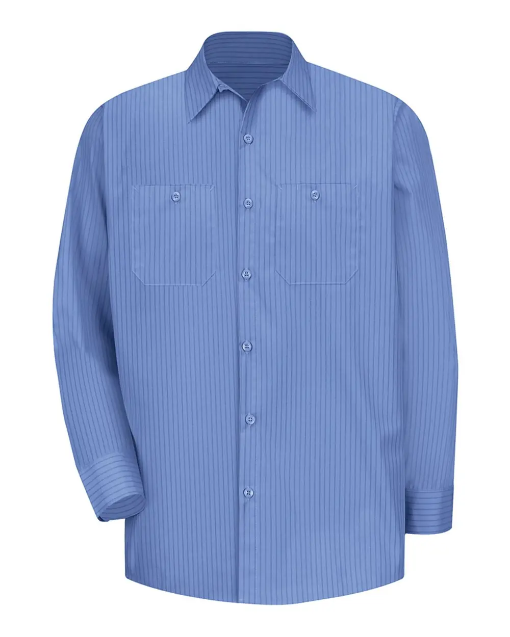 Red Kap Men's Broadcloth Shirt in BS-Petrol Blue/ Navy