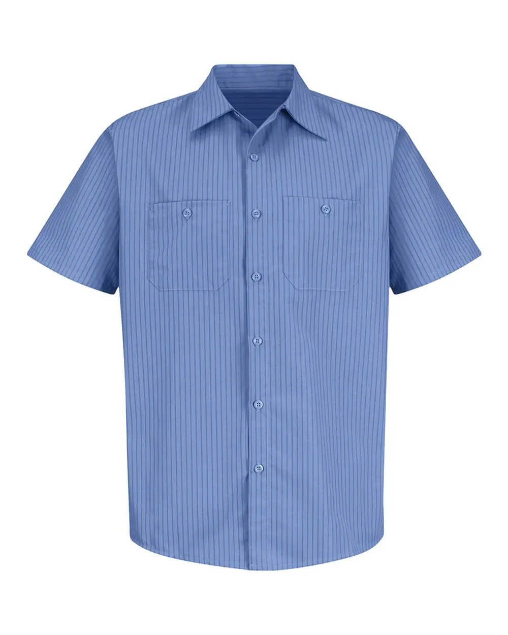 Red Kap Men's Industrial Stripe Short Sleeve Work Shirt
