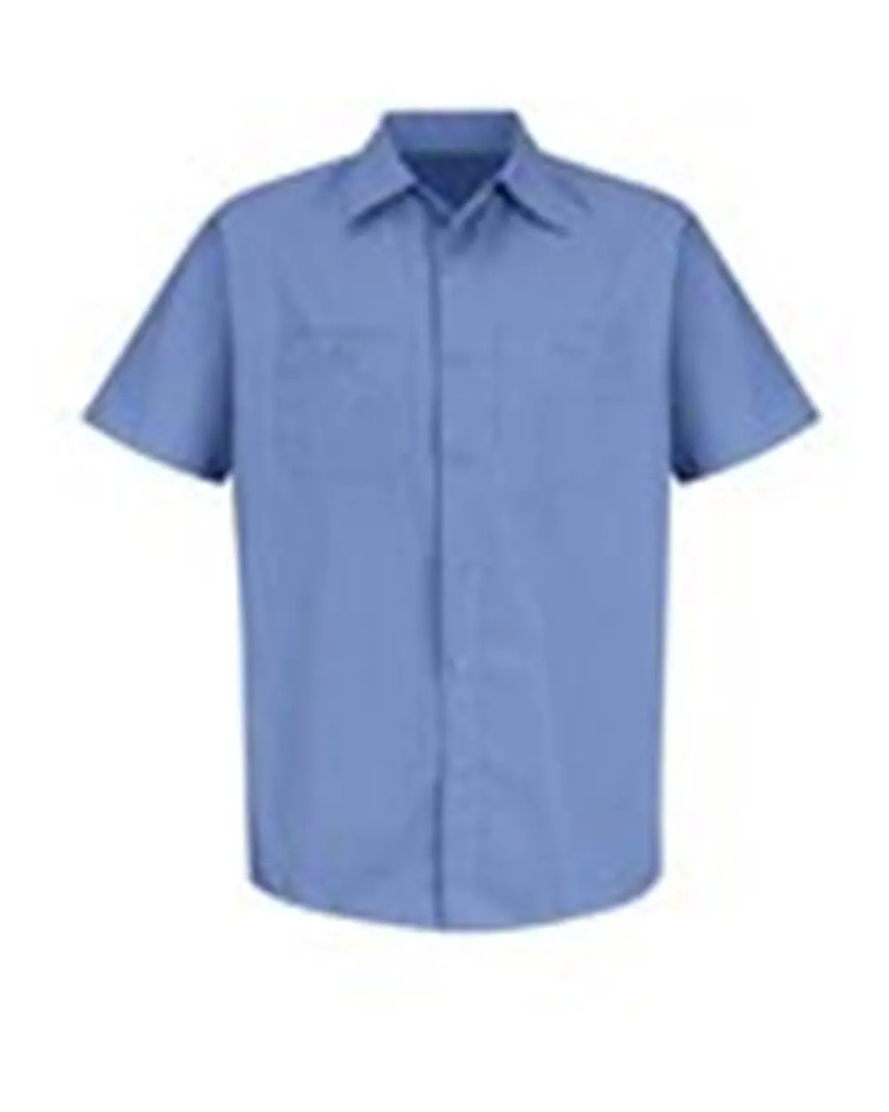 Red Kap Men's Tall Industrial Stripe Short Sleeve Work Shirt in BS-Petrol Blue/ Navy