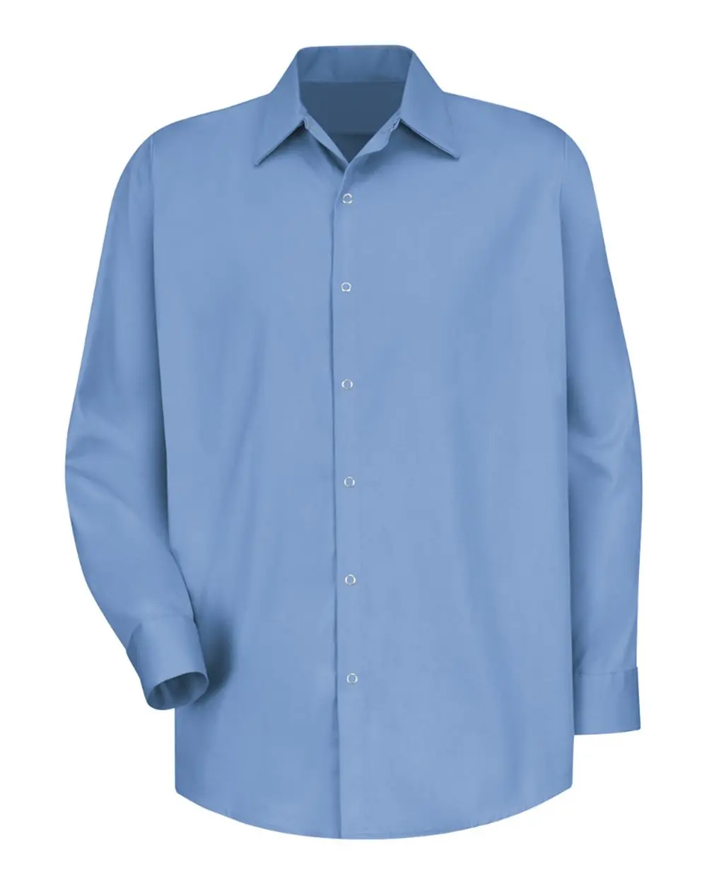Red Kap Men's Long Sleeve Specialized Cotton Work Shirt in Light Blue