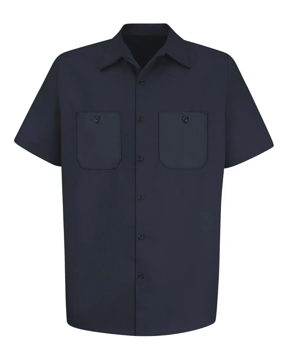 Red Kap Men's Cotton Short Sleeve Uniform Shirt in Dark Navy