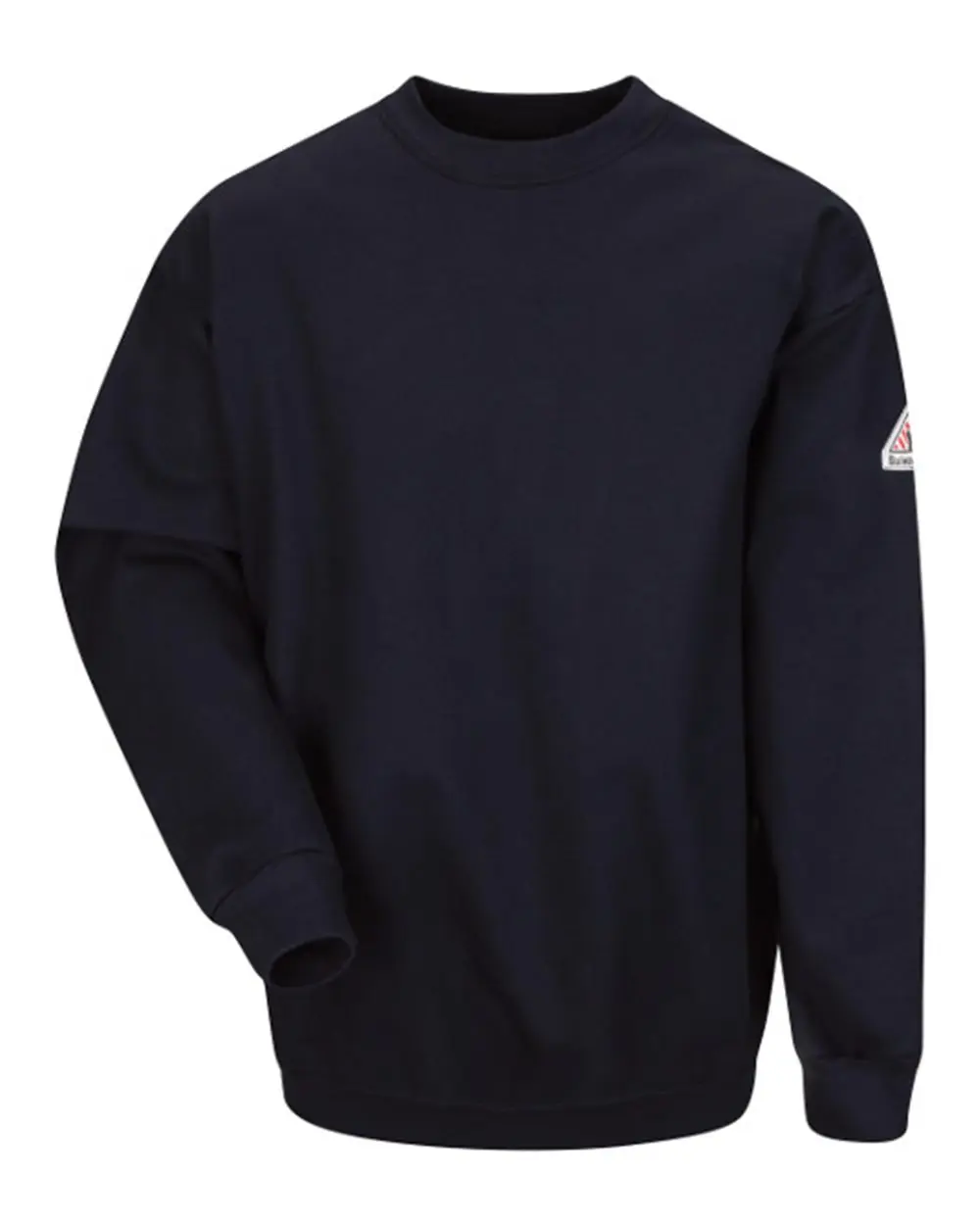Bulwark Men's Flame Resistant Crewneck Sweatshirt in Navy