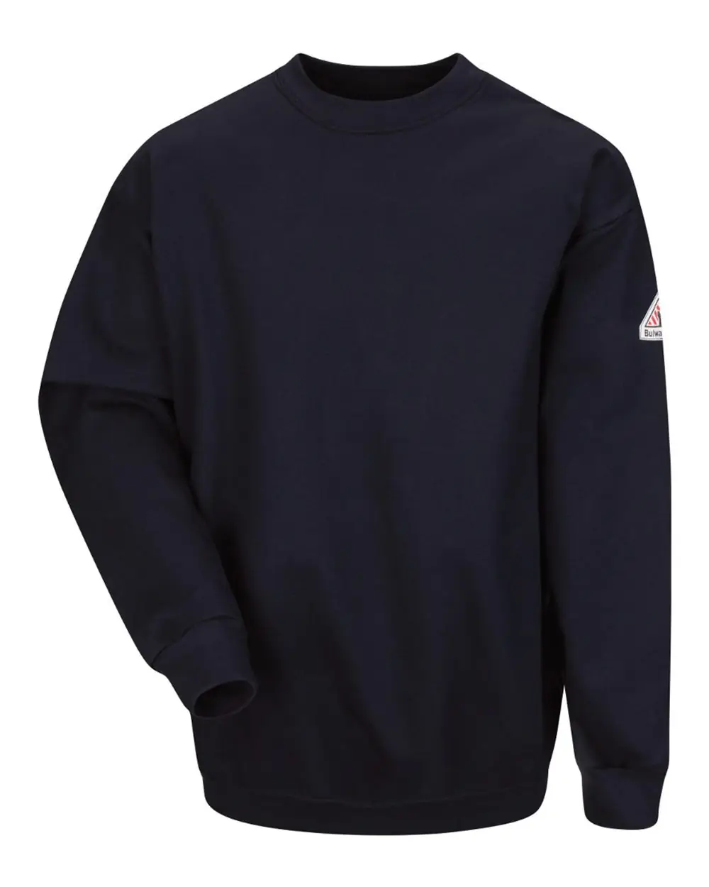 Bulwark Men's Tall Flame Resistant Crewneck Sweatshirt in Navy
